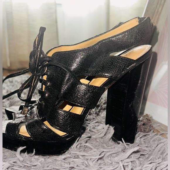 Coach platform shoe,black,size 9m - Picture 3 of 4